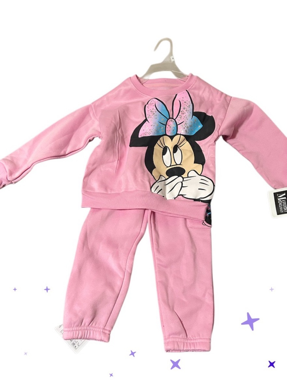 Minnie Mouse Pink Girls sweater Set
